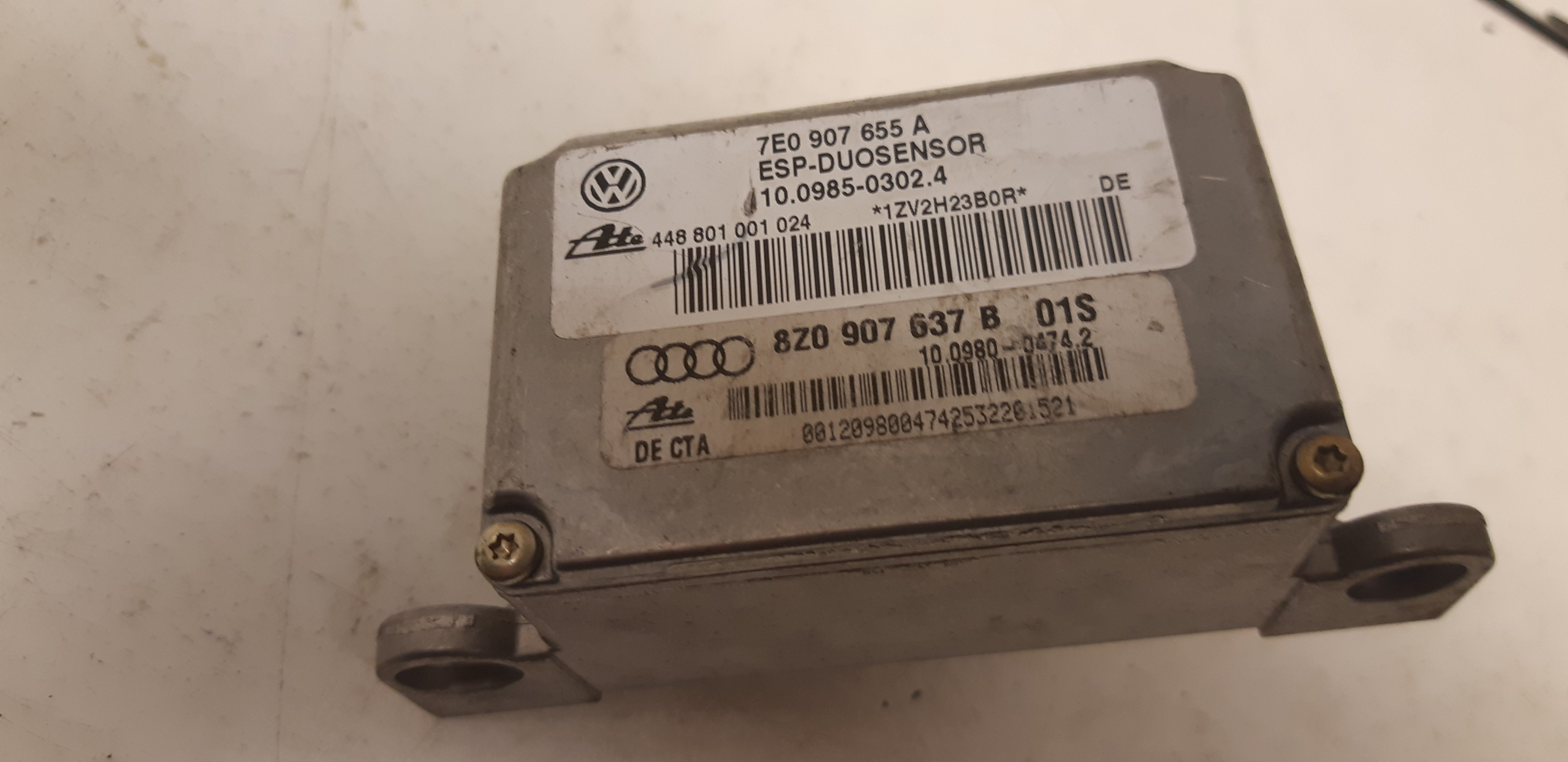 AUDI A2 (8Z0) Acceleration Sensor 7E0907655A 10016107 Used parts